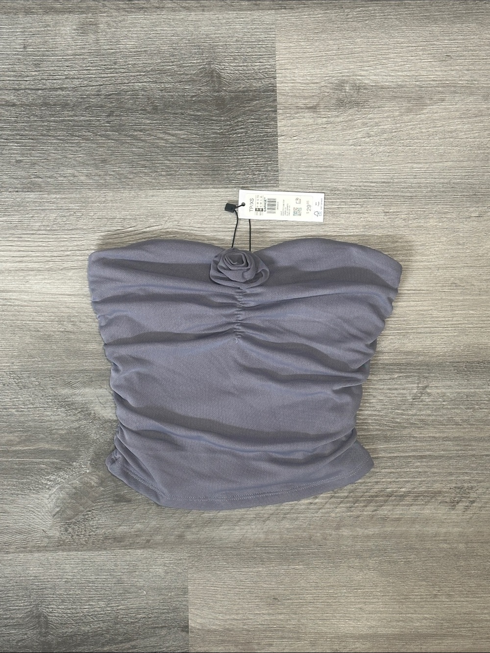 Garage Lavender-Rose Strapless Ruched Tube Top